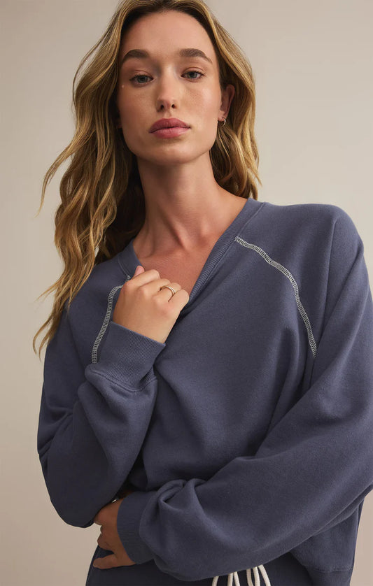 Reset French Terry Sweatshirt - Worn Blue