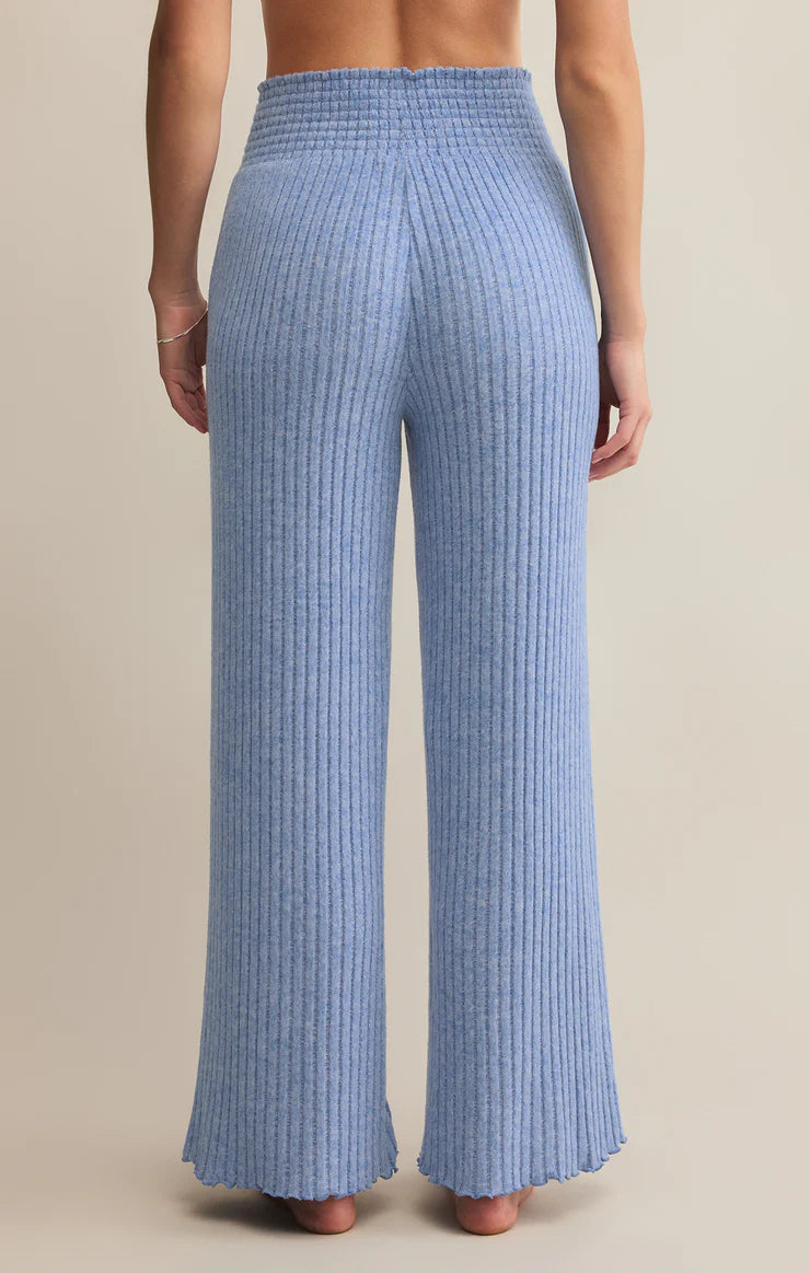 Dawn Smocked Rib Pant - Riviera