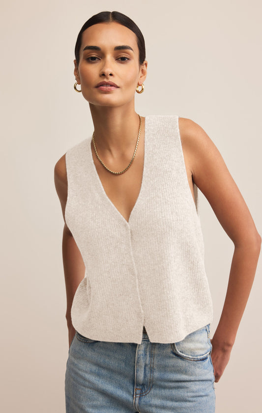 Bryce Sweater Vest - Crystal
