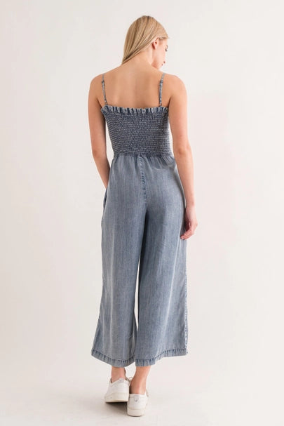 Morgan Wide Leg Tensel Jumpsuit