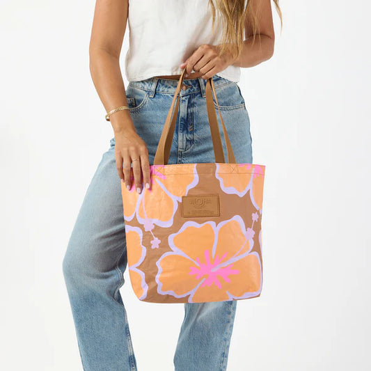 Pua Waikiki Reversible Tote - Toffee