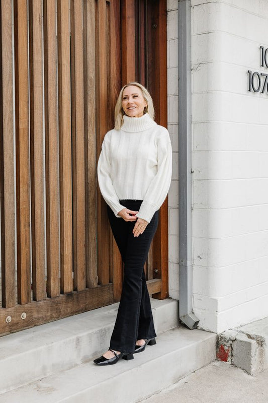 Abrial Turtleneck Sweater - White