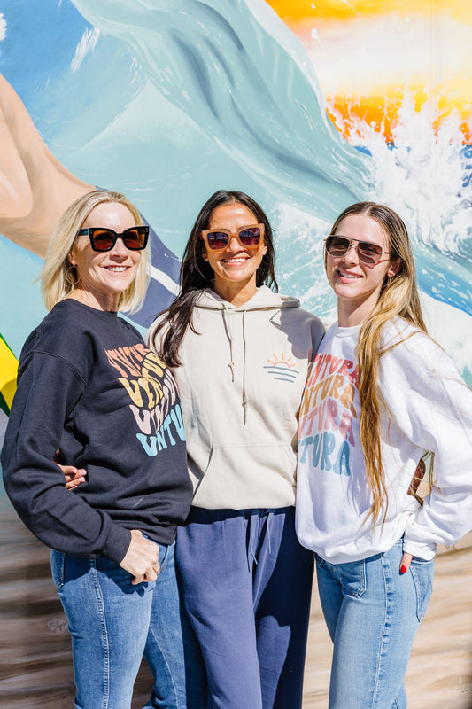 Wavy Ventura Crewneck - White