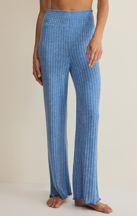 Dawn Smocked Rib Pant - Tropical Tide