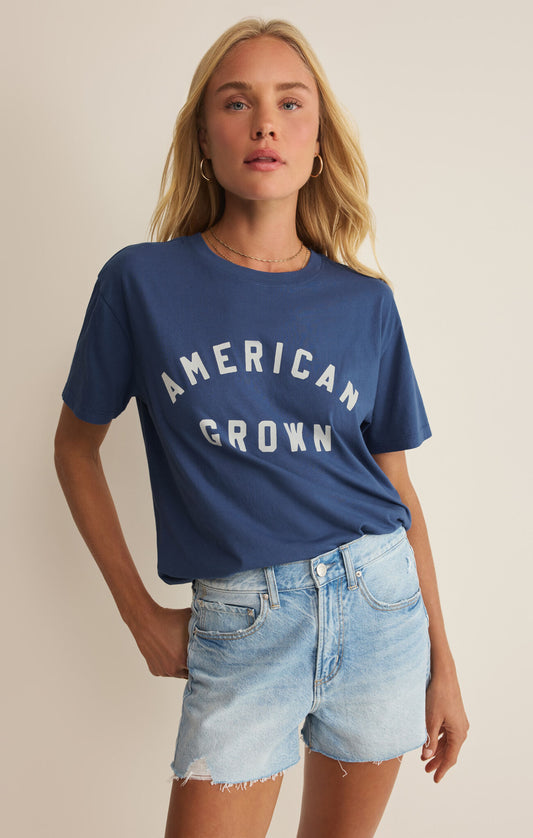 American Boyfriend Tee - Blue