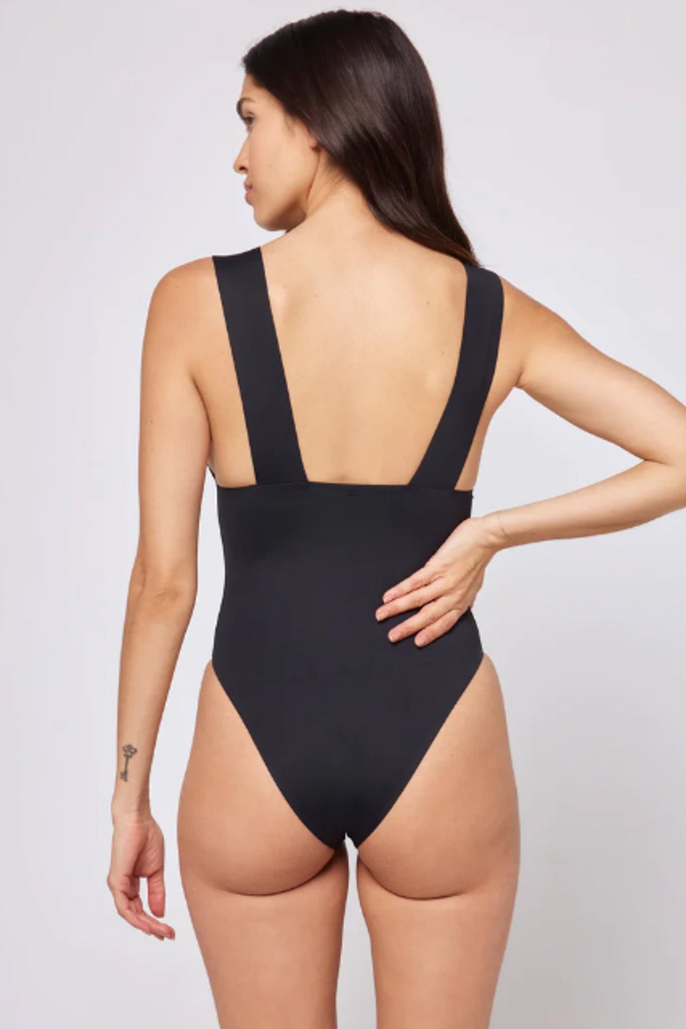 black one piece swimsuit